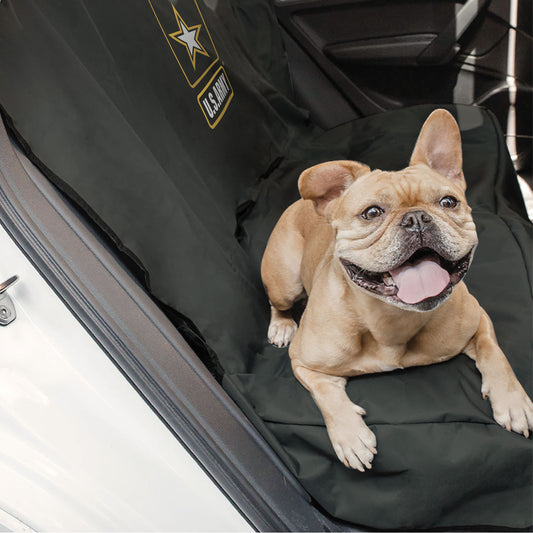 US Army Car Bench Seat Pet Cover - Dark Camo